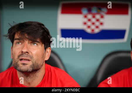 Croazia allenatore Vedran Corluka durante la partita di Coppa del mondo FIFA Gruppo F allo stadio Ahmad Bin Ali, al Rayyan, Qatar. Data immagine: Giovedì 1 dicembre 2022. Foto Stock