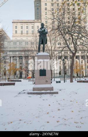 Sir Wilfred Laurier Monument in Dorchester Square a Montreal, Quebec, Canada Foto Stock