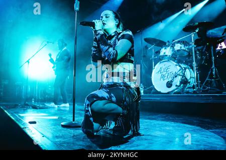 Milano, Italia. 01st Dec, 2022. Alice Merton suona dal vivo ad Alcatraz il 26 novembre 2022 a Milano (Foto di Alessandro Bremec/NurPhoto) Credit: NurPhoto/Alamy Live News Foto Stock