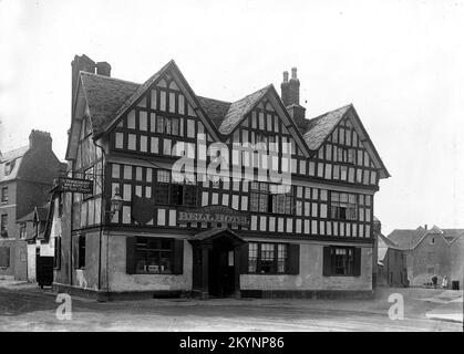 The Bell Hotel a Tewkesbury 1905 Foto Stock