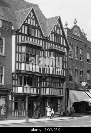 Tewkesbury High Street nel 1895 Foto Stock