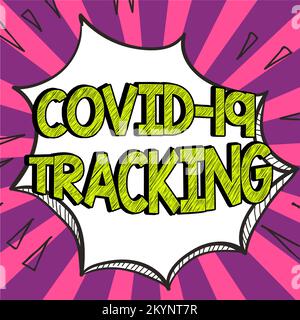 Scrittura a mano testo Covid 19 Tracking. Foto concettuale processo distintivo dei possibili individui infetti Foto Stock