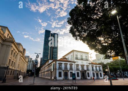 Edificio storico dell'ex Palazzo Imperiale nel centro di Rio de Janeiro Foto Stock