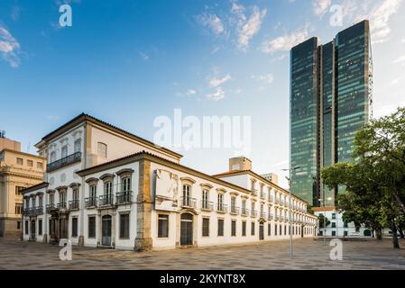 Edificio storico dell'ex Palazzo Imperiale nel centro di Rio de Janeiro Foto Stock