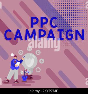 Didascalia concettuale Campagna PPC. Concetto di Internet utilizzare PPC per promuovere i loro prodotti e servizi Foto Stock