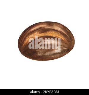 Prodotti per pane e rotoli acquerelli. Lavoro manuale su sfondo bianco. Pane nero. Raster può essere utilizzato su una cartolina, in composizioni, su una tovaglia Foto Stock