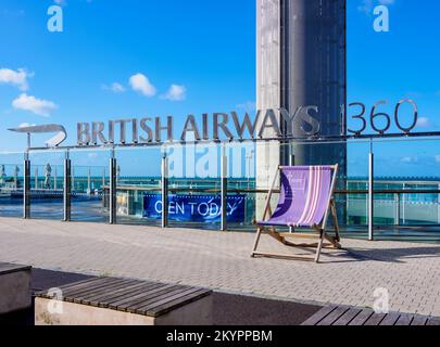 i360 Observation Tower, Detailed view, Brighton, City of Brighton and Hove, East Sussex, England, United Kingdom Foto Stock