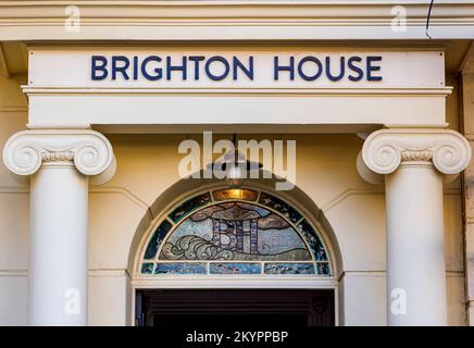 Brighton House, vista dettagliata, Regency Square, Brighton, City of Brighton and Hove, East Sussex, Inghilterra, Regno Unito Foto Stock