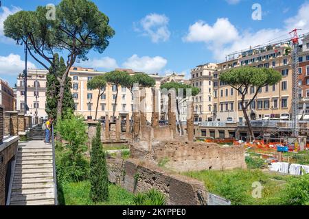 Largo di Torre Argentina rovine romane, Piazza dei Calcarari, Roma Centrale, Roma (Roma), Regione Lazio, Italia Foto Stock