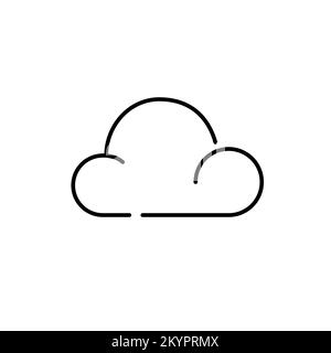 Icona nuvola. Pixel Perfect, modificabile traccia semplice design Illustrazione Vettoriale