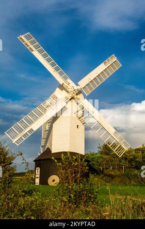 Jill mulino a vento, un mulino restaurato post, Clayton, East Sussex Foto Stock