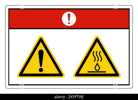 Pericolo liquidi caldi bruciare simbolo di pericolo su sfondo bianco Illustrazione Vettoriale