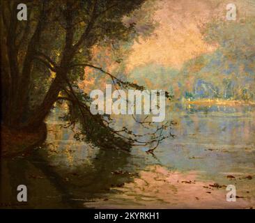 Paesaggio sulle rive della Senna 1909 di Pierre Waidman 1860-1939 Francia, francese, Foto Stock