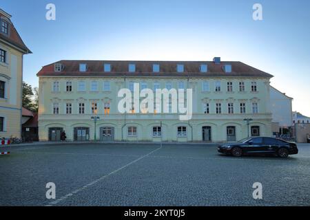 Casa barocca Rößler costruita nel 1785, Platz der Demokratie, Weimar, Turingia, Germania, Europa Foto Stock
