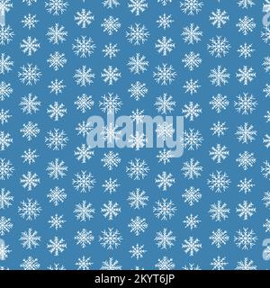 Carino vettore fiocchi di neve modello senza cuciture Illustrazione Vettoriale