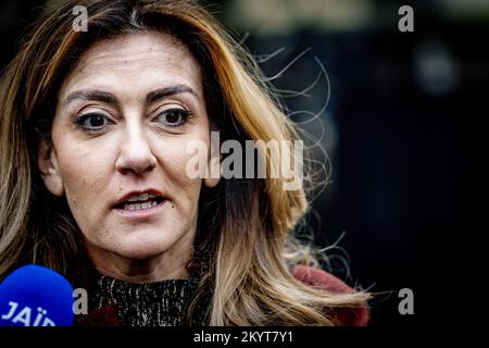 L'AIA - Ministro della Giustizia e della sicurezza, Dilan Yeṣilgöz al Binnenhof prima del Consiglio settimanale dei Ministri. ANP ROBIN UTRECHT olanda fuori - belgio fuori Foto Stock