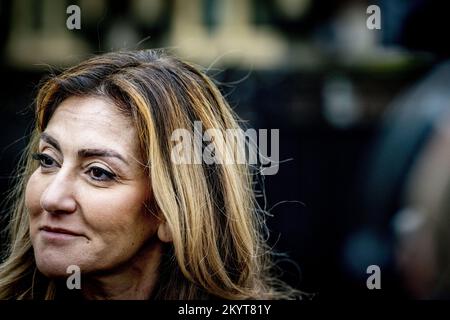 L'AIA - Ministro della Giustizia e della sicurezza, Dilan Yeṣilgöz al Binnenhof prima del Consiglio settimanale dei Ministri. ANP ROBIN UTRECHT olanda fuori - belgio fuori Foto Stock