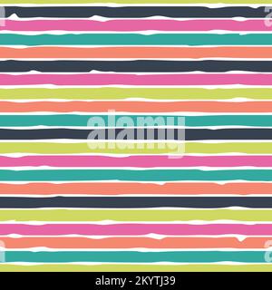 Semplice motivo senza cuciture con linee irregolari disegnate a mano Illustrazione Vettoriale