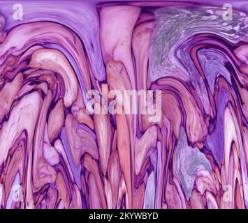 Illustrazione della texture di vernice ad olio viola sfumato per lo sfondo astratto Foto Stock