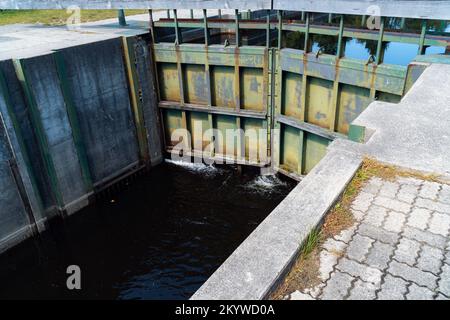 Brunnel porte di blocco ascensore a Huntsville, Ontario Foto Stock