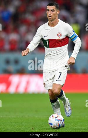 AL KHOR, QATAR - 2 DICEMBRE: Cristiano Ronaldo del Portogallo durante la partita di Gruppo e - Coppa del mondo FIFA Qatar 2022 tra Costa Rica e Germania allo Stadio al Bayt il 2 dicembre 2022 ad al Khor, Qatar (Foto di Pablo Morano/BSR Agency) Foto Stock