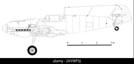 Messerschmitt BF 109E-4 Foto Stock