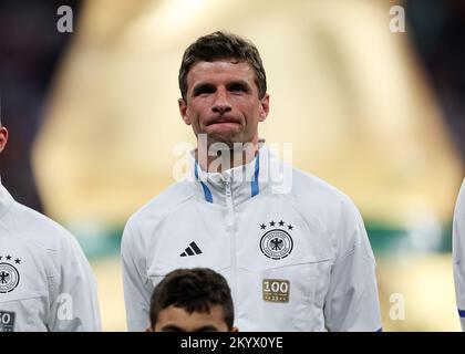 1st dicembre 2022; al Bayt Stadium, al Khor, Qatar; Coppa del mondo FIFA, Costa Rica contro Germania; Thomas Muller della Germania Foto Stock