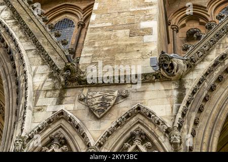 Di fronte al Westminster Abbey Architectural Detail Foto Stock