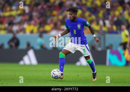 Lusail, Catar. 02nd Dec, 2022. Fred durante un incontro tra Camerun e Brasile, valido per la fase di gruppo della Coppa del mondo, che si tiene presso lo stadio nazionale di Lusail, in Qatar. Credit: Richard Callis/FotoArena/Alamy Live News Foto Stock