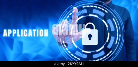 Scrittura visualizzazione testo applicazione. Business Concept un ordine per qualcosa di formale e di solito forma scritta Foto Stock