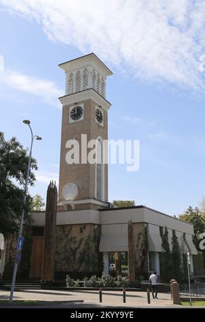 Torre dell'Orologio, Piazza Amir Temur, Tashkent centrale, Provincia di Tashkent, Uzbekistan, Asia centrale Foto Stock