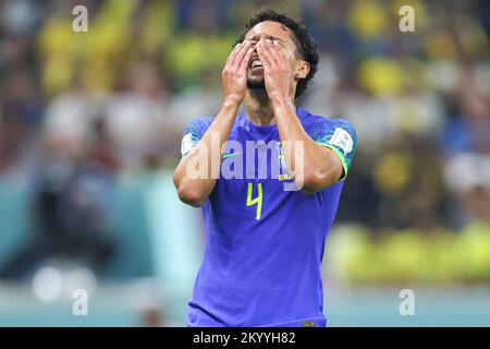 Lusail City, Qatar. 02nd Dec, 2022. Marquinho del Brasile durante la Coppa del mondo FIFA Qatar 2022 Group G match tra Camerun e Brasile al Lusail Stadium di Lusail City, Qatar. Dicembre 2. Credit: Brazil Photo Press/Alamy Live News Foto Stock