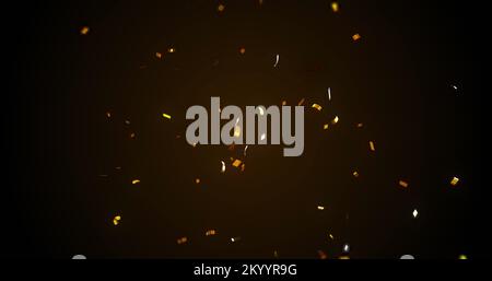 Immagine dei coriandoli su sfondo nero Foto Stock