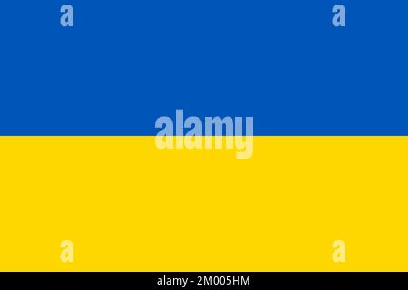 Bandiera dell'Ucraina. Colori e proporzioni originali. Illustrazione Vettoriale