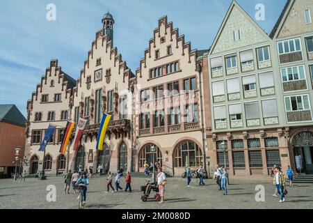 Vecchio Municipio Römer, Römerberg, Francoforte sul meno, Assia, Germania, Europa Foto Stock