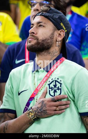 Lusail, Qatar. 02nd Dec, 2022. Calcio: Coppa del mondo, Camerun - Brasile, turno preliminare, Gruppo G, Giornata 3, Lusail Stadium, Credit: Tom Weller/dpa/Alamy Live News Foto Stock