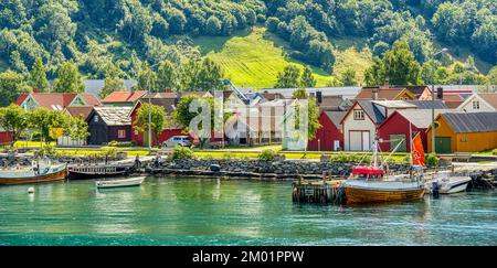 Sognefjord con il sole, Norvegia Foto Stock