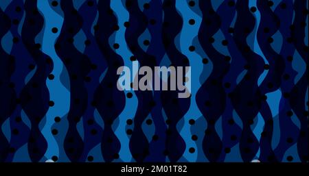 Sfondo astratto con ornamento di modello. Sfondo blu scuro. Foto Stock