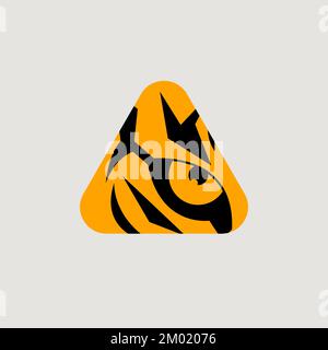 Logo Tiger Eye, simbolo della società di sicurezza Illustrazione Vettoriale