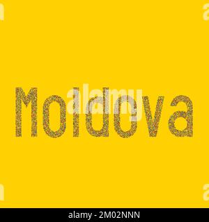 Moldavia Mappa Silhouette pixelated modello generativo illustrazione Illustrazione Vettoriale