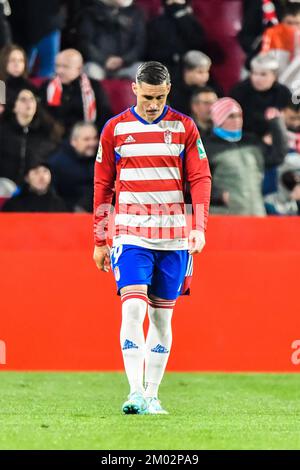 2 dicembre 2022: GRANADA, SPAGNA - 2 DICEMBRE: Jose Callejon di Granada CF Focus durante la partita tra Granada CF e Deportivo Alaves di la Liga Smartbank il 2 dicembre 2022 a Nuevo Los Carmenes a Granada, Spagna. (Credit Image: © Samuel CarreÃ±o/PX Imagens via ZUMA Press Wire) Foto Stock