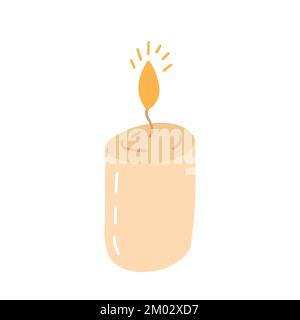 Candela vettoriale disegnata a mano Illustrazione Vettoriale