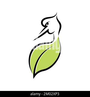 Heron Moorhen dove Wild Bird Fly Vector Art Illustrazione Vettoriale