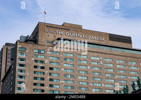 L'hotel Fairmont Queen Elizabeth a Montreal, Quebec, Canada Foto Stock