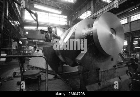 CZE, Repubblica Ceca, Praga: CSSR, Paese e persone. La vita quotidiana in un paese sotto il dominio comunista. Praga 01.05.1981.Metal Plant, Europa Foto Stock