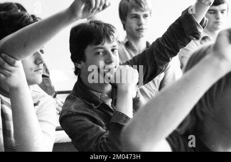 Lezioni in una scuola professionale nel luglio 1981, Germania, Europa Foto Stock