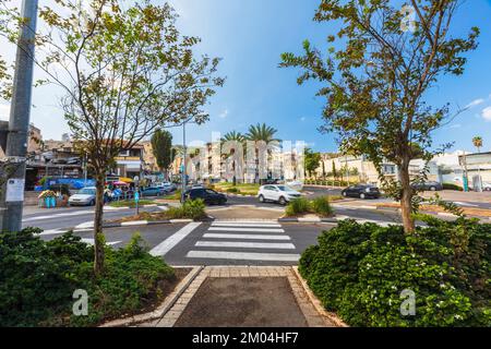 Israele, Haifa 05, 2022: Strade nella città di Haifa in Israele Foto Stock