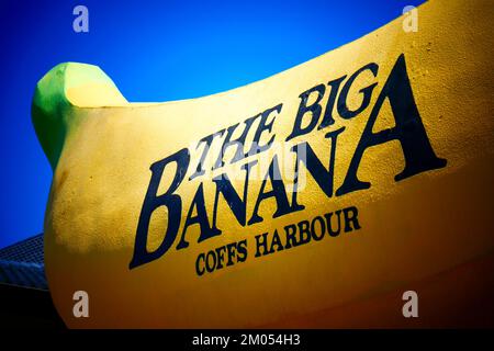 Il cartello Big Banana a Coffs Harbour, Australia Foto Stock