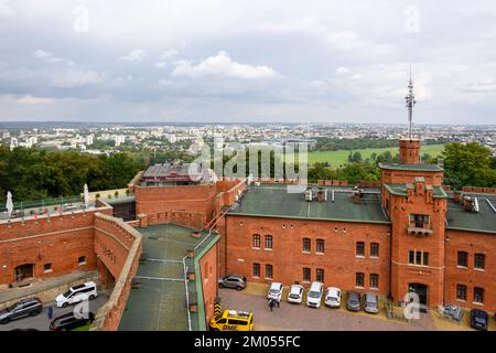 Cracovia, Polonia - 16 settembre 2022: Fortificazioni intorno al tumulo di Kosciuszko a Cracovia. Kosciuszko Mound, monumento storico dedicato ai poli Foto Stock
