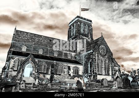 St Hilary's Church, Wallasey, Wirral, Regno Unito Foto Stock